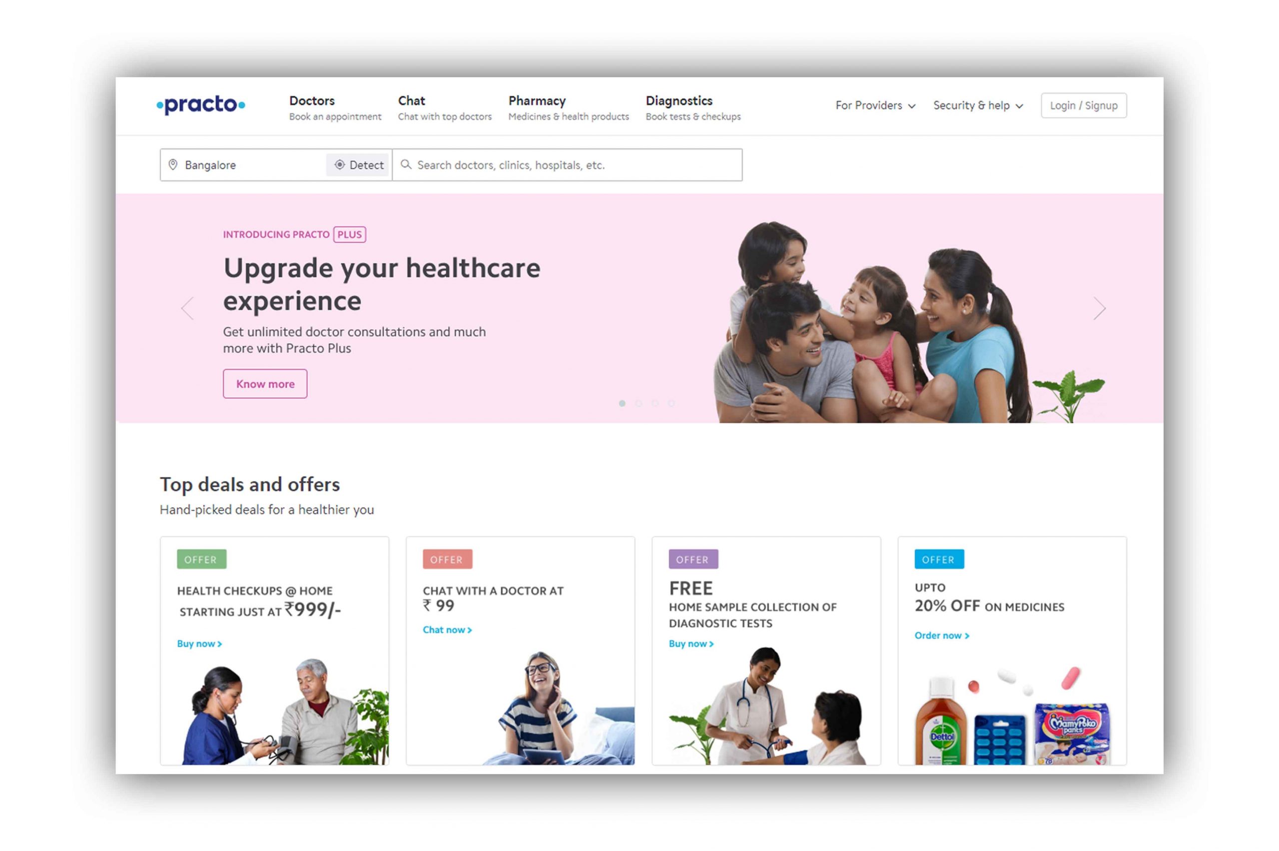 practo for hospitals and doctors