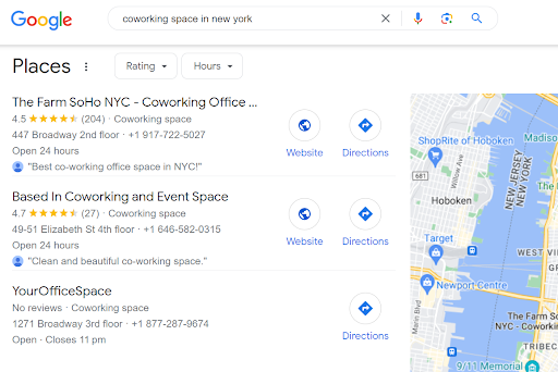 google business profile map pack